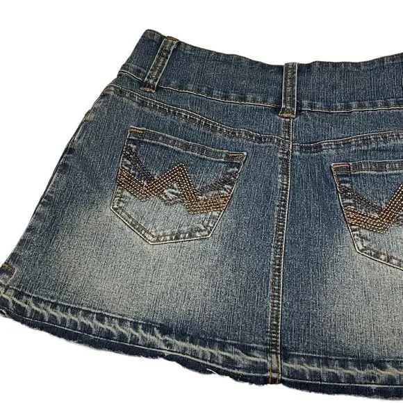 ONE Tuff Babe Denim Mini Skirt - Picture 6 of 8